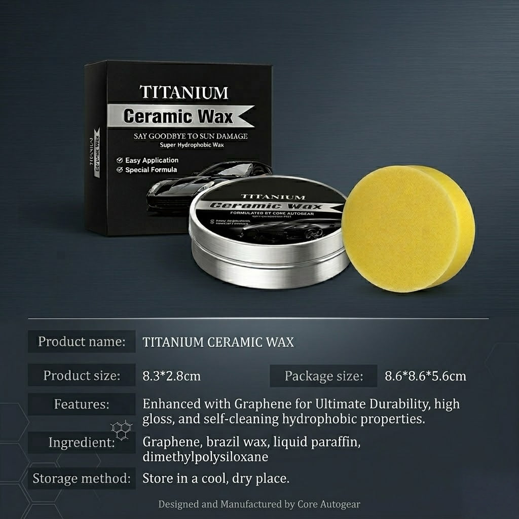 Titanium Ceramic Wax Cream Mirror Shine. 15 Minutes. Lasts a Year.